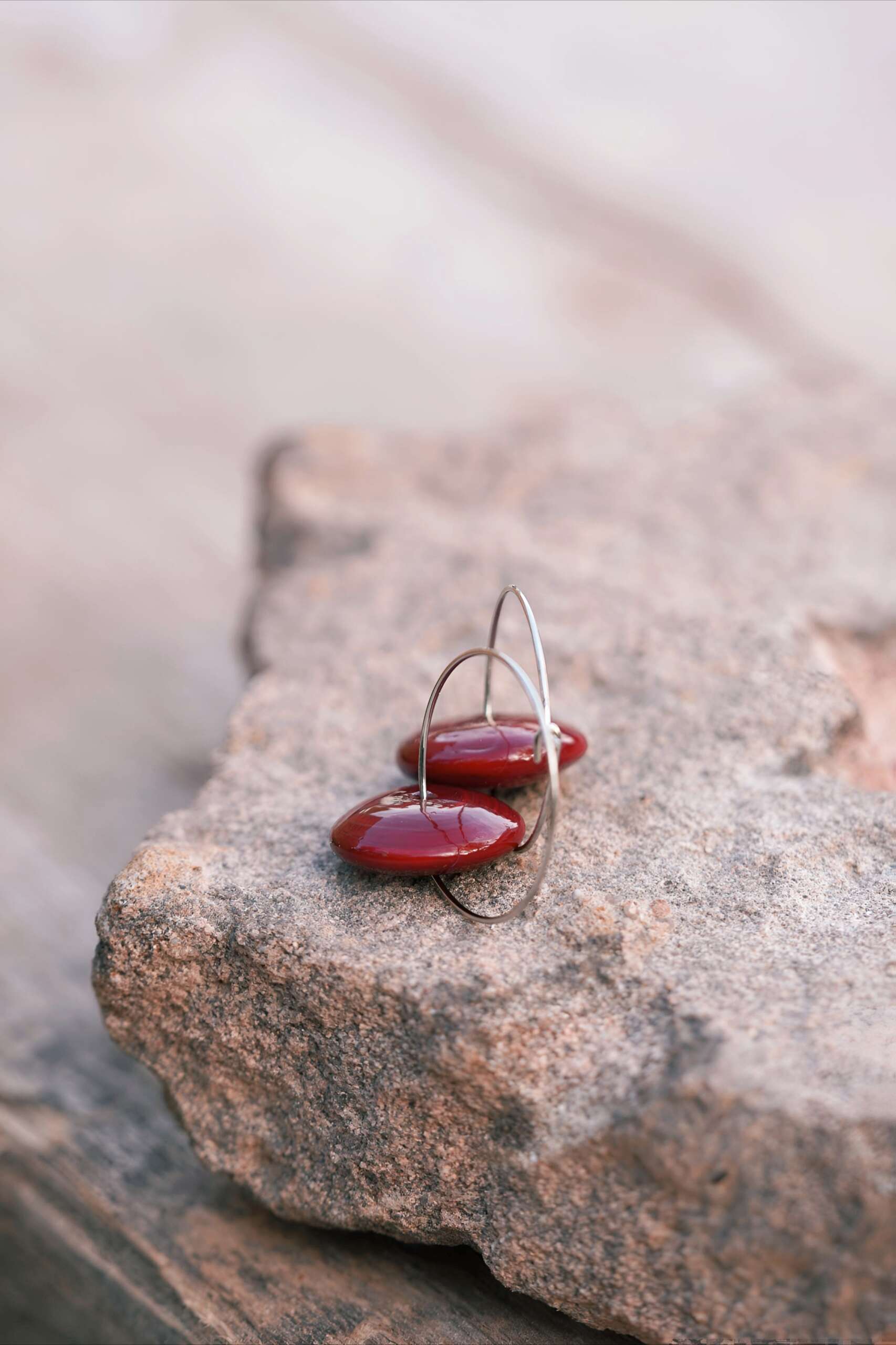 Ohrringe Lampwork Buntefarbtupfer